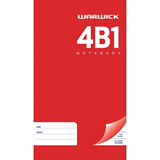 Warwick Notebook 4B1 64 Leaf Hard Cover Ruled 7mm 165mm x 100mm